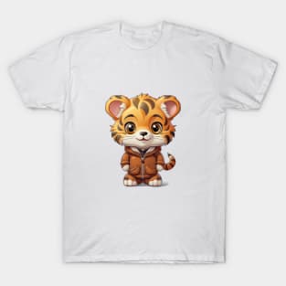 cute tiger cub Wear a long-sleeved shirt T-Shirt